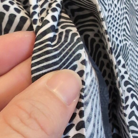 Robert Graham Geometric Print Short Sleeve Shirt Polo Cotton Classic Fit Top - Picture 13 of 14